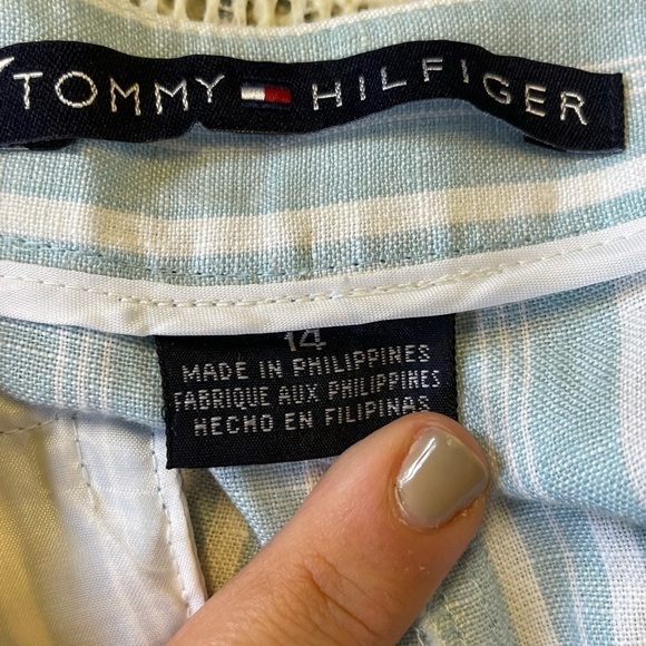 Tommy Hilfiger Linen Stripe Pants - Picture 3 of 7